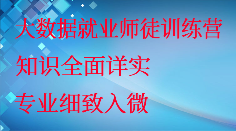 大数据就业师徒训练营视频课程