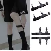 Chân nhẫn nữ trang sức tối vớ trong vớ chống trượt vớ với chân nhẫn đôi clip jk garter clip trang trí chân Nhật Bản - Nịt Tất