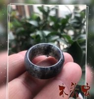 Сине-белое кольцо из нефрита, деревянное украшение для ногтей подходит для мужчин и женщин