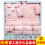 Áo sơ mi cotton dày cho bé bộ quần áo ấm cho bé mùa thu đông Bộ quần áo cotton cho bé tặng quà trăng rằm set quà công chúa cho bé gái