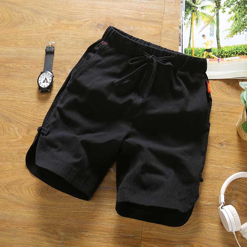 Blacksummer motion shorts male ultrathin paragraph Ice silk 5 points leisure time easy work clothes Capris Quick drying sandy beach trousers tide