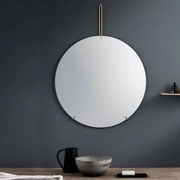 Gương phòng tắm treo tường gương thay đồ gương miễn phí đấm phòng tắm rửa tay gương trang trí đơn giản Bắc Âu in - Gương