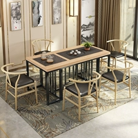 Кунг -фу чайный стол и стул Новый китайский чайный домик интегрированный офисной напиток чайный балкон чайный стол