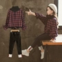 Bộ đồ mùa thu cho bé gái 2018 thời trang mới phiên bản Hàn Quốc của quần áo thủy triều hợp thời trang cho bé mùa thu và bộ đồ hai dây mùa thu quần jean bé trai