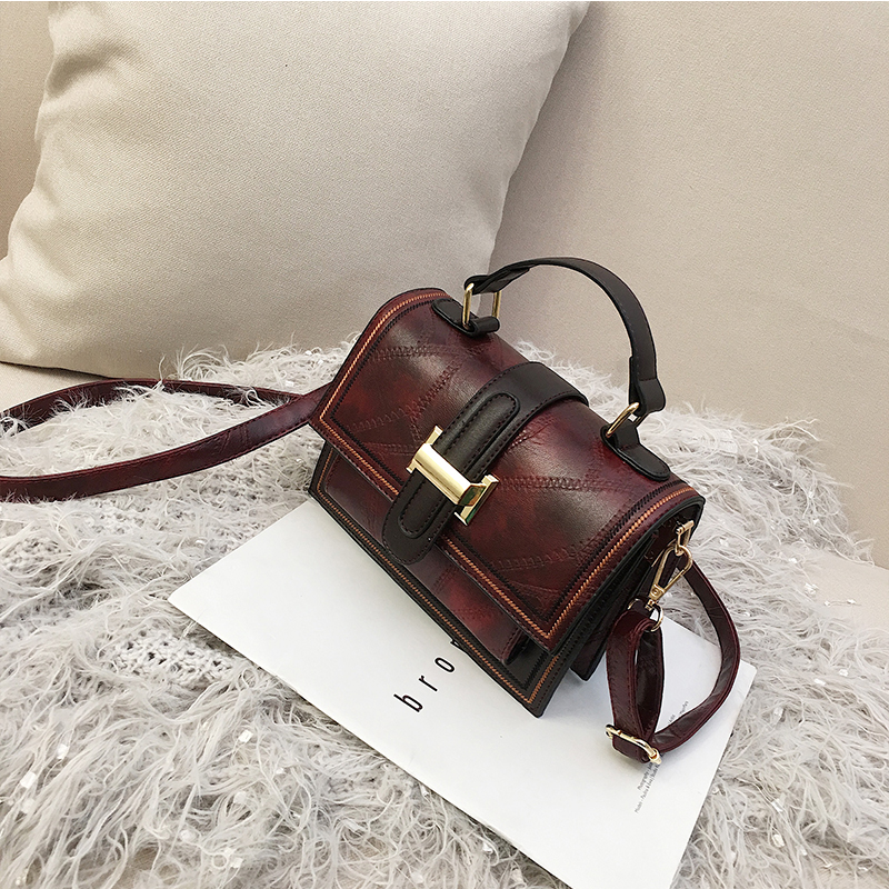 ClaretShangxin Small bag female 2021 new pattern tide Korean version Versatile Messenger One shoulder fashion portable texture Retro Small square bag