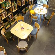 Nội thất Teahouse Western Restaurant Bàn và Ghế kết hợp Cafe Sáng tạo Cá tính Lễ tân Quầy bar Bàn ăn vuông Hiện đại Bàn tròn nhỏ - FnB Furniture
