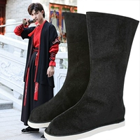 Ханьфу, черная цветная обувь, высокие сапоги, китайский стиль