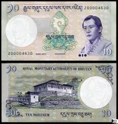 [Asia] New UNC Bhutan 10 Nurtrum Tiền giấy nước ngoài Đồng tiền nước ngoài Ngoại tệ