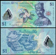 [Asia] New UNC Brunei 1 Ringgit tiền giấy nhựa 2013 tiền xu ngoại tệ tiền giấy