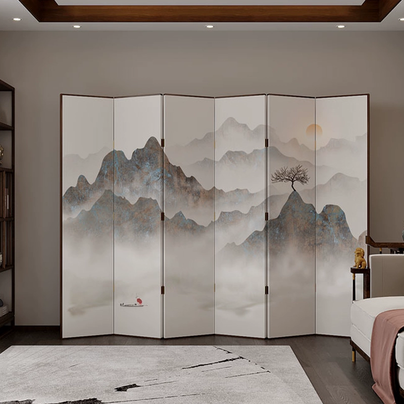 Tùy chỉnh 
            màn hình mới của Trung Quốc phân vùng phòng khách lối vào phòng trà có thể gập lại di động bằng gỗ nguyên khối khách sạn chặn màn hình gấp trang trí vách ngăn phòng thờ bằng nhựa 