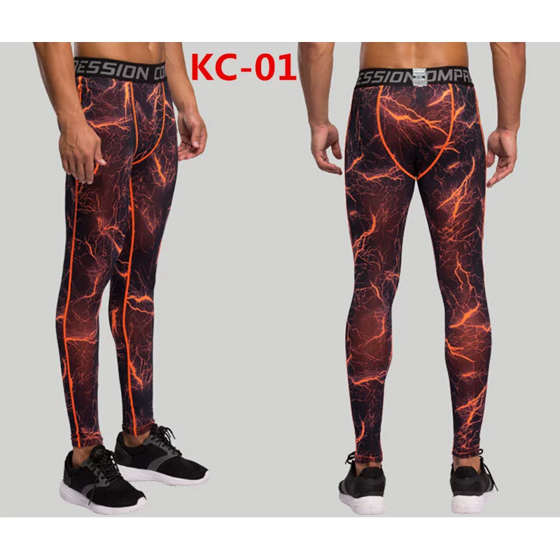 Изящные мужские спортивные компрессионные леггинсы/лосины