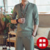 Trung Quốc tang phù hợp với thiết lập Trung Quốc phong cách quần áo của nam giới cải thiện hanfu nằm retro ngắn- tay áo mùa hè thanh thiếu niên trang phục dân tộc Trang phục dân tộc