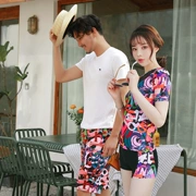 Áo tắm nữ bảo thủ Pingjiao Spa chia bụng giảm béo tay áo thể thao kích thước lớn phù hợp với cặp đôi đồ bơi quần đi biển - Vài đồ bơi