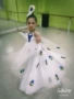 Yi Ling new children Trang phục khiêu vũ Dai trang phục múa công trắng Yang Liping với cùng một đoạn Váy xích đu con công - Trang phục váy công chúa bé gái