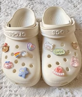 Crocs, оригинальная пряжка для обуви, прозрачное милое украшение, мультяшный аксессуар для мальчиков и девочек