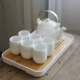 Чистая белая простота (один горшок из шести стаканов+длинный поднос для хранения воды)