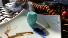 Украшения на шею 湖北溢水原矿高蓝高瓷松石 仿古勒子 青石玉舍