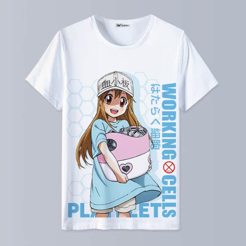 【03】Working cell platelet white blood cell Cells cos clothing clothes quadratic element Animation surrounding Short sleeve T-shirt