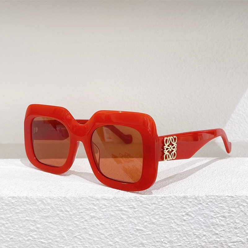 Red Frame Tan2021 new pattern Luo Yiwei Sunglasses female personality tide European style Large frame square Big face face without makeup Simplicity Sun glasses