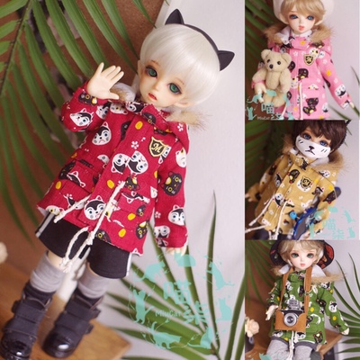 taobao agent Bjd doll clothes top with hat winter jacket 6 points YOSD4 points MSD six -point Xiongmei can wear spot