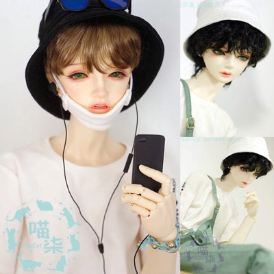 taobao agent BJD baby uses a fisherman hat black and white 68 uncle 4 points 6 points, the spot, spot MIUCAT meow