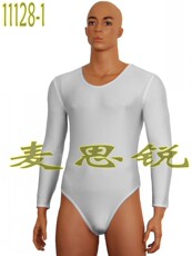 одежда для балета 男士长袖芭蕾舞服 圆领连体紧身衣 体操服