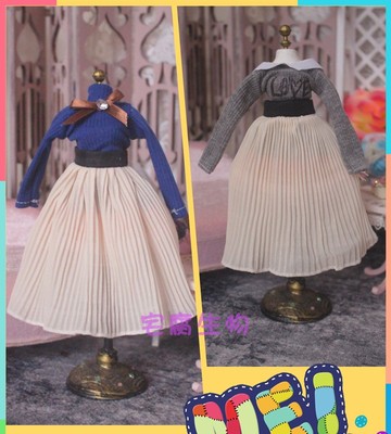 taobao agent Small fresh turtleneck skirt fake two pieces of LICCA Coco Azone Azone Xinyi OB27MOMOKO baby jacket suit