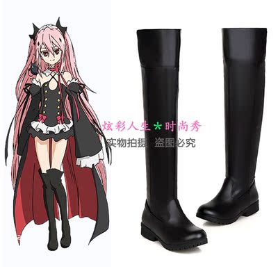 taobao agent The end of the anger vampire, the queen of the vampire, the queen of Cruelo Persie Cosplay shoes black high boots