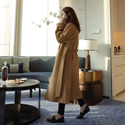 Phiên bản Hàn Quốc của áo khoác len nữ mùa đông mới dài phần dày lên chống lại áo len thời trang mã lớn - Áo Hàn Quốc