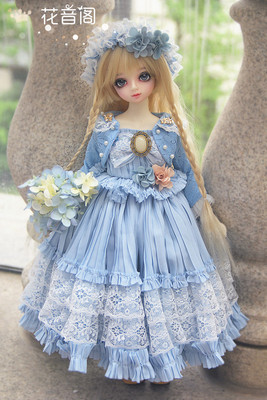taobao agent Selling display] SD BJD baby clothing 4 point dress MSD 1/4 female Lan skirt