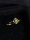 Dreamer ~ 925 sterling bạc vàng tuyệt đẹp Pháp kim cương rỗng bông tuyết ren đơn giản mở nhẫn phụ nữ - Nhẫn
