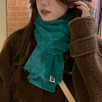 Расширенный брендовый трикотажный удерживающий тепло шарф для влюбленных, в корейском стиле, изысканный стиль