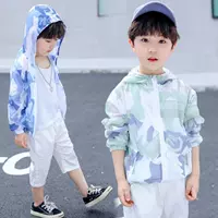 Quần áo chống nắng cho trẻ em 2019 new boy phần mỏng ngụy trang áo khoác bé chống tia cực tím đôi quần áo thoáng khí - Áo khoác áo khoác dạ cho bé gái