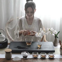 Khay trà đá vàng đen Kung Fu Bộ trà Bộ bàn trà nhỏ gia đình Nhật Bản trà đơn giản biển trà đạo hoàn toàn tự động một mẫu bàn trà