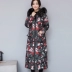 Chống mùa giải phóng mặt bằng bông áo phụ nữ cộng với dài đầu gối Hàn Quốc phiên bản của mỏng bông áo khoác lông cổ áo dày đặc biệt điều trị bông quần áo áo phao lông vũ dáng dài hàn quốc Bông