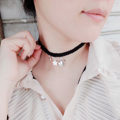 taobao agent New product, new sexy queen lace necklace star necklace heart -type personality necklace clavicle chain
