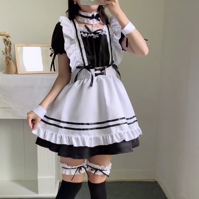 taobao agent Zero Anime COS Japanese Black and White Girlfriend Sweet Girl Lolita Daily Cute Women's Big Big Girl