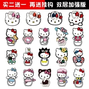 hellokitty di động chuông điện thoại khung Phổ cartoon lười biếng KT mèo Hello Kitty điện thoại di động vòng khóa nữ - Nhẫn