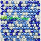 Красочные синие пастырские средиземноморские хрустальные стеклянные бусинки круглый булыжник для ванной