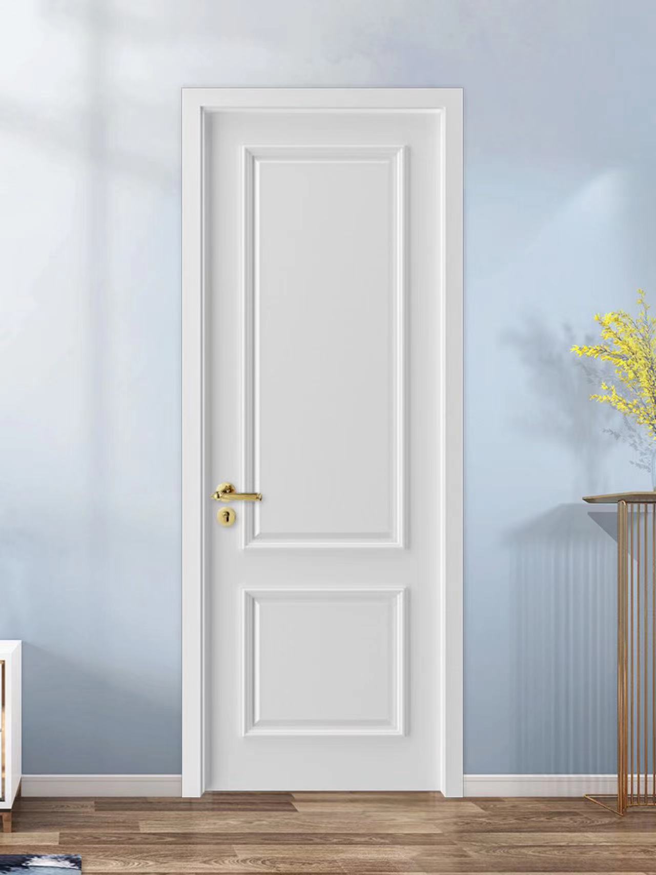 现代白色时尚卧室门装修效果图 – 设计本装修效果图