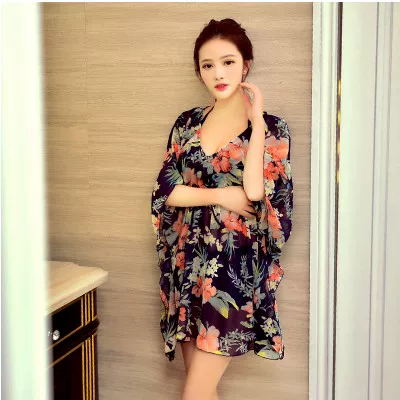 Swimwear, tea cup, supporting set, plus size, 4 piece set
