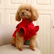 Quần áo cho chó, váy của phụ nữ, váy công chúa, Fan Bomei Teddy, Yorkshire, mùa thu và mùa đông, áo khoác len, trang phục mèo cưng - Quần áo & phụ kiện thú cưng