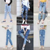 Nhà máy bán buôn trực tiếp gian hàng cung cấp mùa xuân Quần jean nữ Hàn Quốc quần jeans thời trang lỏng lẻo - Cộng với kích thước quần áo áo kiểu nữ đẹp tuổi 40