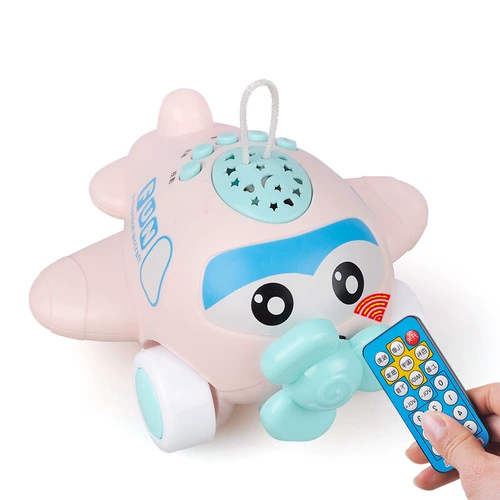 Успокаивающая машина раннего образования, самолет, музыкальная звездная проекция, игрушка, дистанционное управление