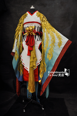 taobao agent [Lingqi] Yin Yang Shi won the bird cos cos golden crane feather clothing head ornaments wings customized