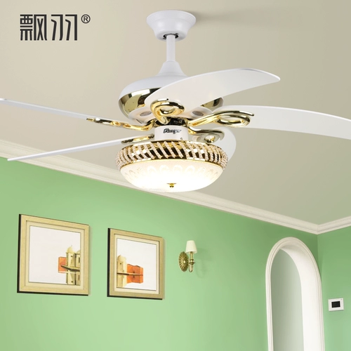 Современный вентилятор для гостиной, белая люстра, легкий роскошный стиль