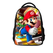 Túi đeo vai nam và nữ Super Mario phim hoạt hình học sinh màu nước đi du lịch ngoài trời ba lô - Túi vai đơn