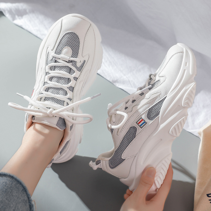 White Ashworld white Daddy shoes female tide ins summer Thin 2021 Mesh surface ventilation Net shoes leisure time motion shoes