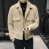 Áo khoác len nam mùa thu và mùa đông ngắn Phần áo khoác nam giản dị của Hàn Quốc Áo khoác len xu hướng hoang dã - Áo len Áo len