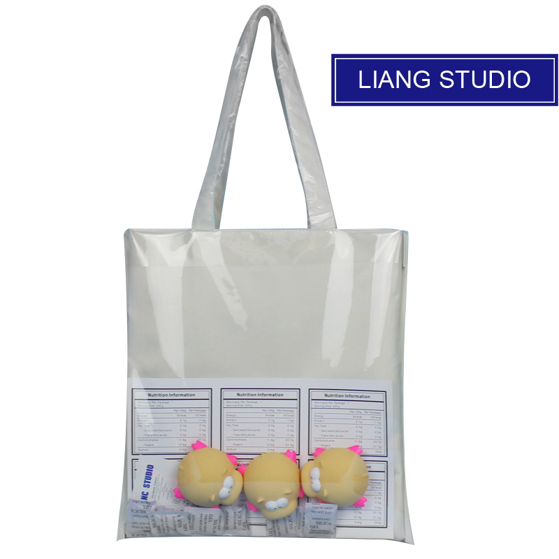 White Pink Pigsummer Bag female 2021 new pattern Port style customized One shoulder Canvas bag Yellow duck Harajuku handbag Transparent bag
